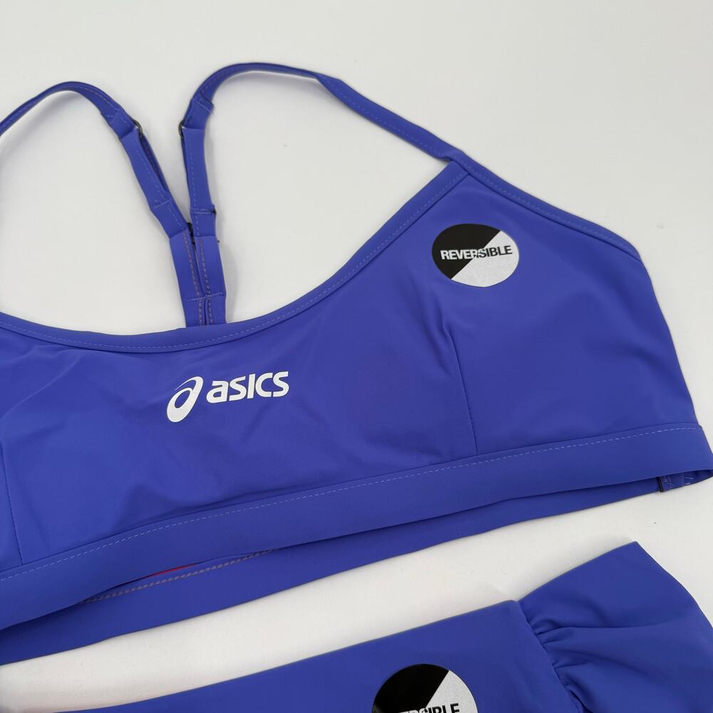 ASICS Beach Volleyball Bikini Set Size Large NEW Reversible UPF Protection NWOT - Picture 5 of 12